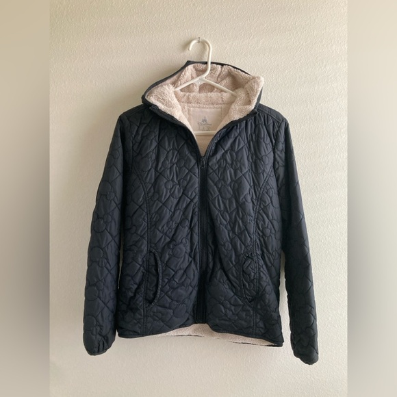 Disney Jackets & Blazers - Disney Parks Black Jacket with Cream Fleece Size S